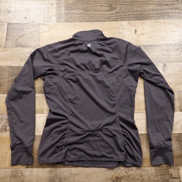 Athleta Intrepid Sun Shield Quarter Zip Women’s Medium Gray UPF Long Sleeve - Picture 10 of 13